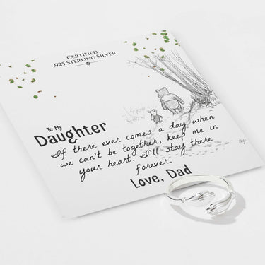 Daughter (Love, Dad) .925 Sterling Silver Hug Ring - Love You This Much